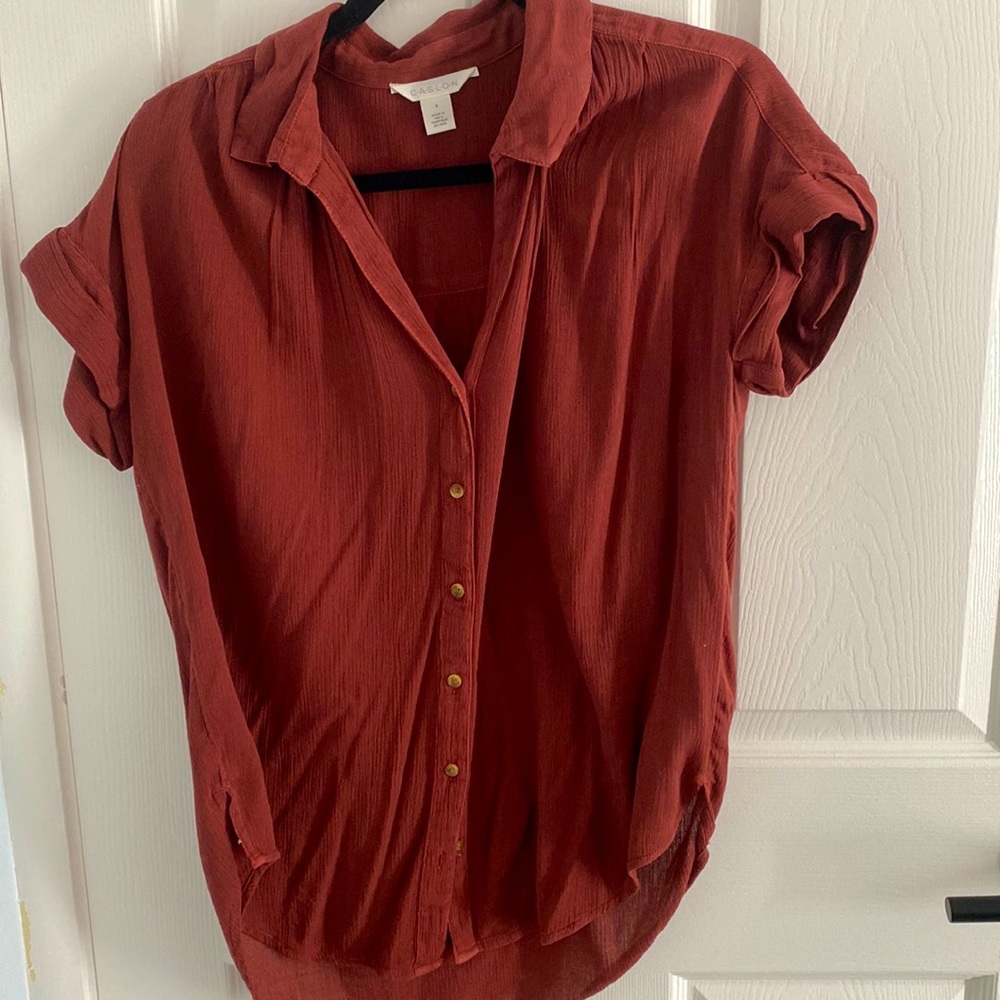 Caslon button down cuffed shirt